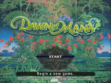 Dawn of Mana screen shot title